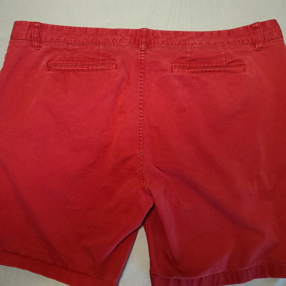 Hawker Rye Chino Shorts Mens 42 Red Flat Front Cotton Twill Casual Summer Golf